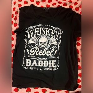 Black rocker style tee